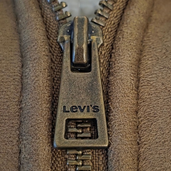 Levi's Mens XL Faux Suede Sherpa Collar Bomber Jacket Winter Coat - Picture 9 of 9